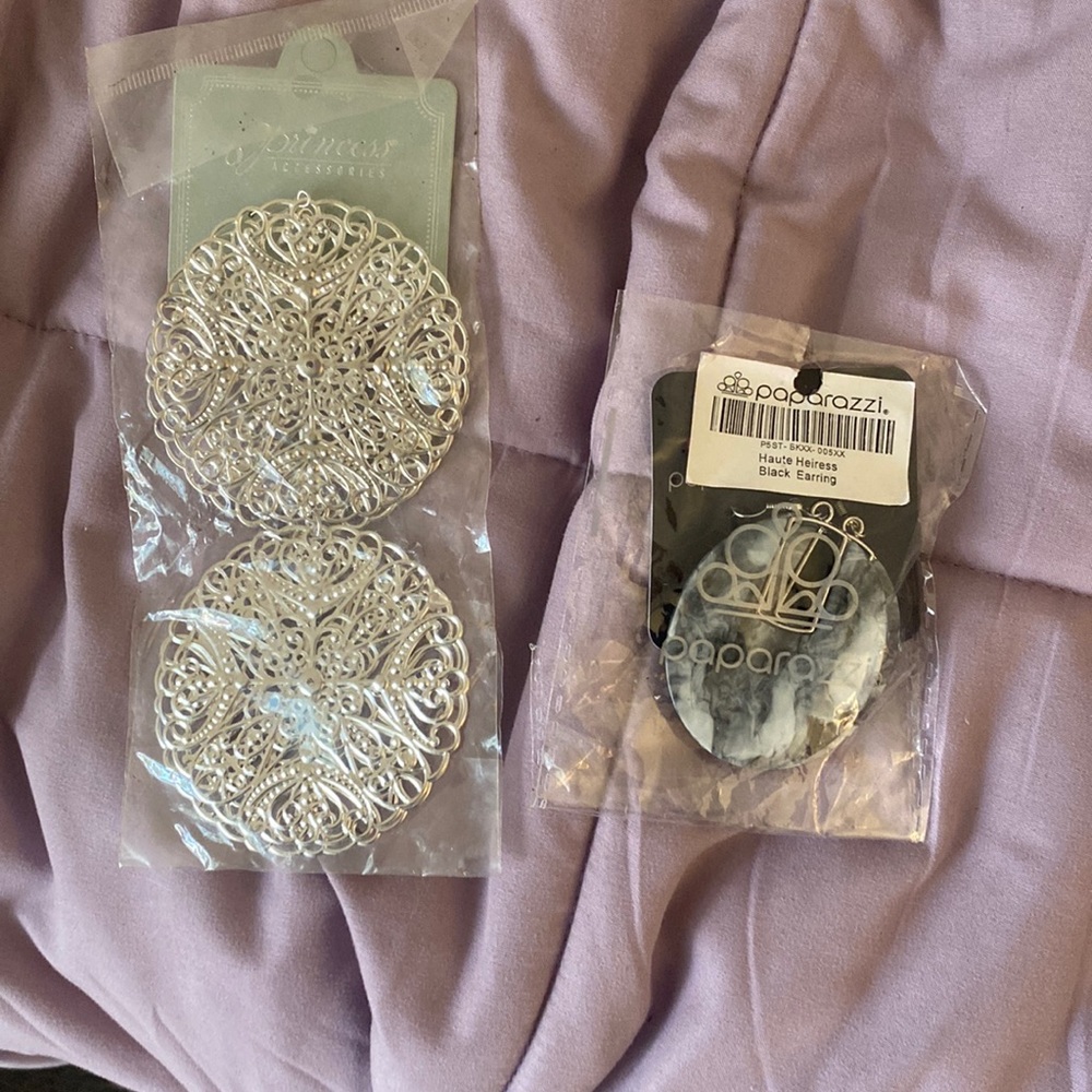 silver earrings